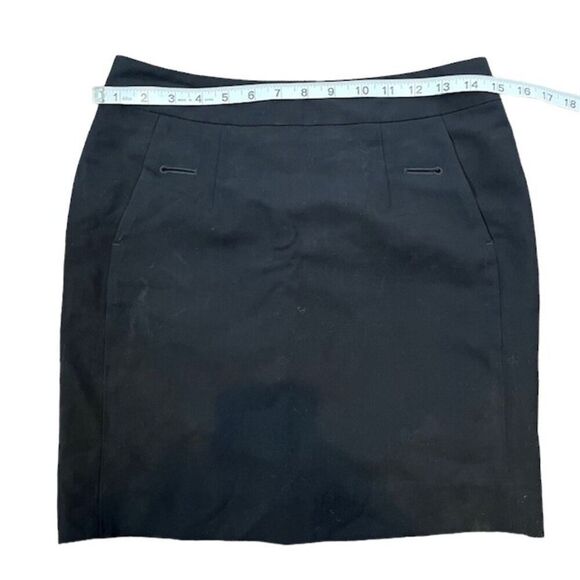 Reiss Pencil Mini Skirt Black Pockets Lined Size 8 - Picture 3 of 9